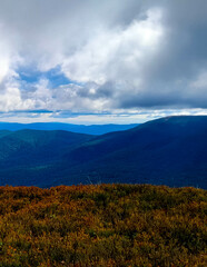 Landscape of Bieszczady Mountains.