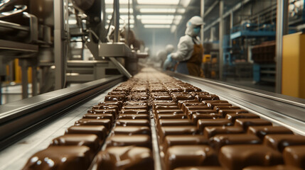 Chocolate Production Line In Factory