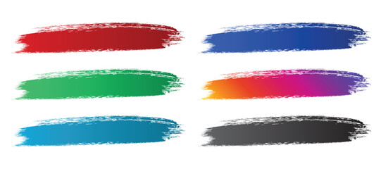 Obraz premium Creative social media lower third colorful grunge paint brush stroke line, ink splatter. Watercolor texture. 