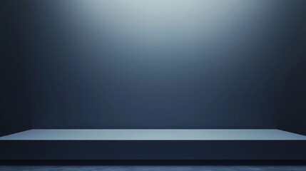 Obraz premium Simplistic Elegance - 3D Render of Minimalistic Gradient Backdrop in Light Gray to Deep Navy for Product Presentations