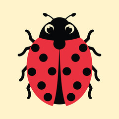 Cute Ladybug Vector Illustration