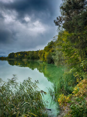 autumn, backgrounds, beautiful, blue, boat, calm, clear, cloud, cloudscape, coastline, edge, environment, forest, green, horizon, idyllic, lake, landscape, majestic, nature, outdoors, panoramic, pond,