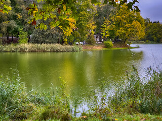 autumn, backgrounds, beautiful, blue, boat, calm, clear, cloud, cloudscape, coastline, edge, environment, forest, green, horizon, idyllic, lake, landscape, majestic, nature, outdoors, panoramic, pond,