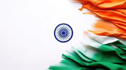 With the Indian flag in the background,(India) illustration of Republic Day celebration,AI generated.