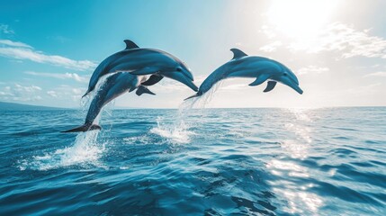 A family enjoying a once-in-a-lifetime experience swimming with dolphins off the coast of Hawaii