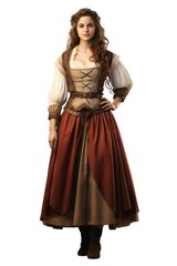Lady costume fashion dress.