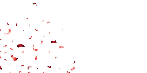 Celebration background with confetti vector beautiful red paper