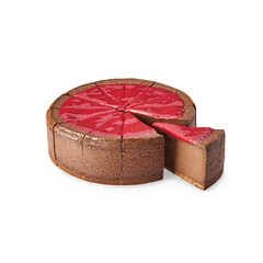 Cakes is in the white background isolated style.