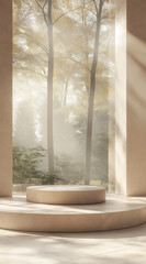 Sunlight streaming through windows into an indoor space creating a serene and mysterious atmosphere.