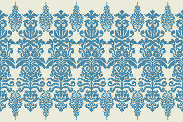 Fototapeta premium Motifs African boho paisley Floral Ikat seamless pattern embroidery border. Ethnic ikat floral Ethnic Indian Pattern Ikat pattern Ethnic Pattern.Border floral Aztec embroidery border seamless patterns