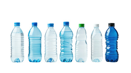 Naklejka premium set of water plastic bottle Isolated from the white background. 