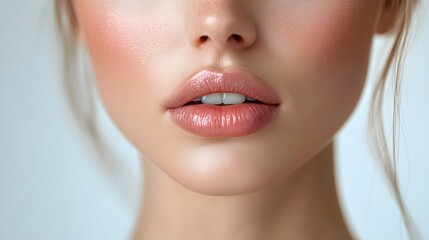 Fototapeta premium A blog post exploring wrinkle treatment options for the mouth area, featuring before-and-after comparisons from treatments like chemical peels and hyaluronic acid fillers