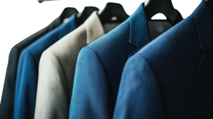 luxurious suits ,clothing store Isolated from the white background.