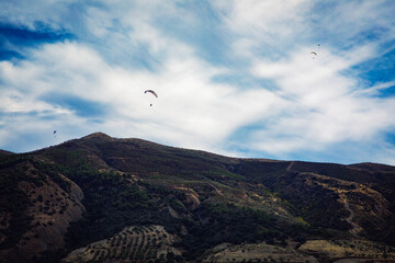 clouds over the mountains