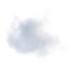  White Fluffy Cloud in sky Isolated