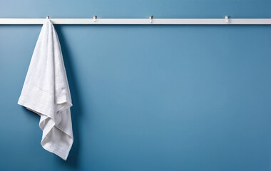 Towel hanging on a wall
