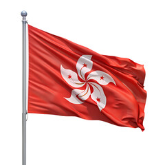 Flag of Hong Kong isolated on transparent background
