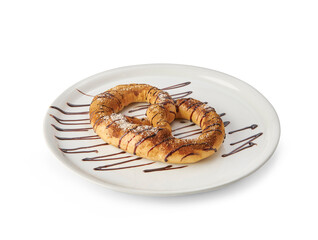 Pastry and baked goods white background isolated style.