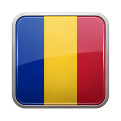Fototapeta premium Romania flag in Rounded Square icon
