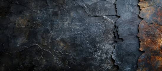 Obraz premium DEI diversity equity and inclusion symbol shown on a striking blackboard against a beautiful stone backdrop depicting a business concept with a copy space image