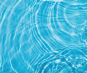 drops on water with circles on a blue background