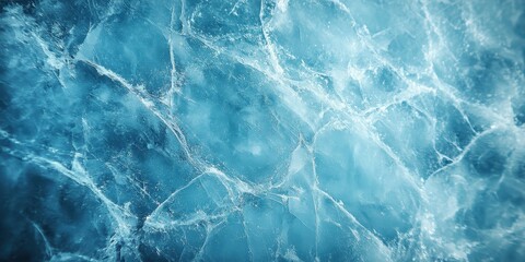 Obraz premium Blue Ice Texture with Cracks and Patterns