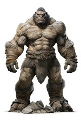 Fototapeta premium Stone troll sculpture statue mammal.