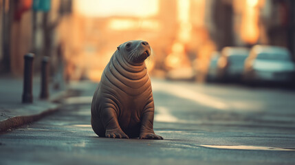 Obraz premium Walrus Animal Photography