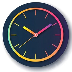 Colored Wall Clock Icon Watch Time Management Logo