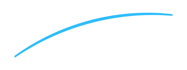 ラフに書いた1本の水色の線のあしらい - シンプルでおしゃれなアンダーラインのデザイン素材