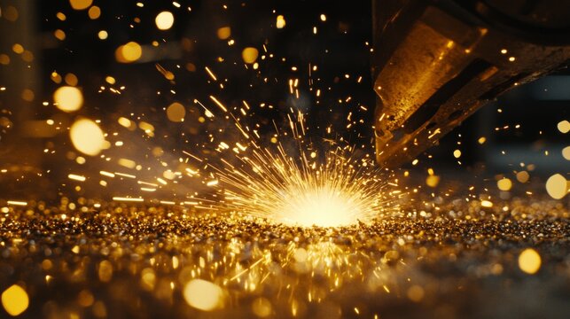 Welding Sparks in High Contrast Detail