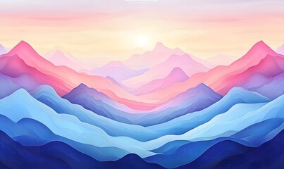 sunset over a mountain,generation AI
