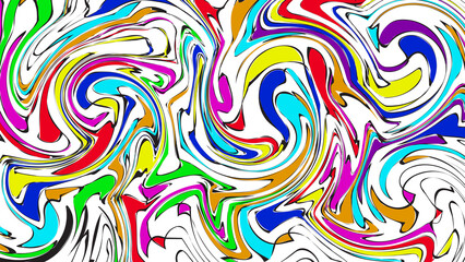 82 Vibrant colored swirl wallpaper with white background, Fabric Pattern, Pcking paper Pattern, Vector Illustration