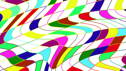 85 Colorful vivid waves shapes, lines, bright colors, abstract background, Fabric pattern, Packing sheet patterns, Vector Illustration