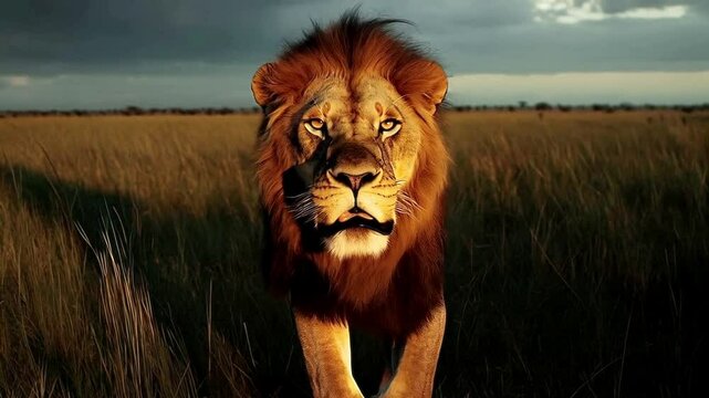 Lion Wildlife, Nature of Animals, Pets.. Wildlife in Africa, nature's creatures, and diverse species of animals.