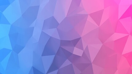Fototapeta premium A blue, pink, and purple abstract background featuring a low-polygon design elements in its center