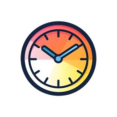 Simple Isolated Wall Clock Icon Watch Time Management Logo