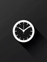 Simple Wall Clock Icon Watch Time Management Logo
