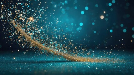 Fototapeta premium sparkle glitter particles flying around