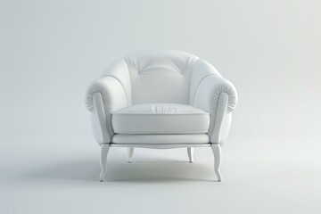 White chair on white background