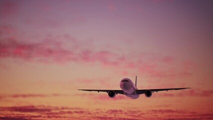 A Plane Flying In The Air At Sunset With A Pink Sky Airport Travel Photography Travel Insurance