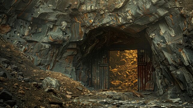 It is an old structure that was used as a cave like storage area on the mountain which was formed by volcanic eruptions and subsequent natural events and erosion