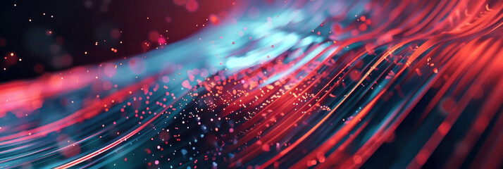 Immerse yourself in a vibrant cascade of colors and dynamic abstract forms