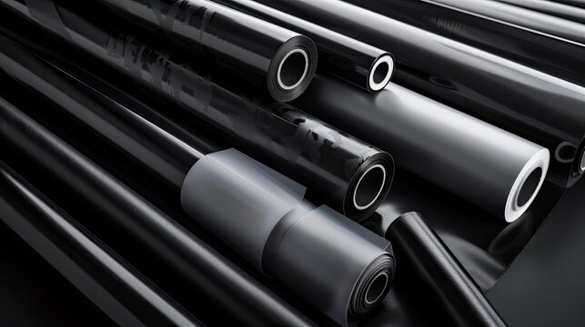 various print media rolls for wide format printers in black back