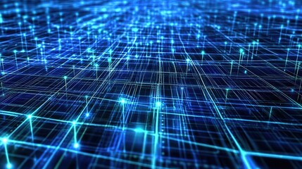 Fototapeta premium IP Addresses in Three-Dimensional Network Topology Infographics: Abstract Concept of Global Communication