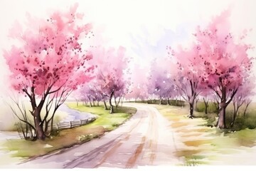 Outdoors painting blossom nature.