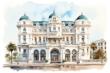 Obraz premium Architecture building mansion city.