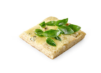 Pizza slices is white background isolated style.