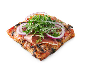 Pizza slices is white background isolated style.