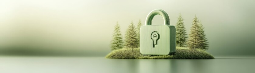 Enhanced security, green device secured with a key for ultimate protection 
